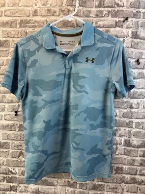 Under Armour Sky Blue Camouflage Performance Polo